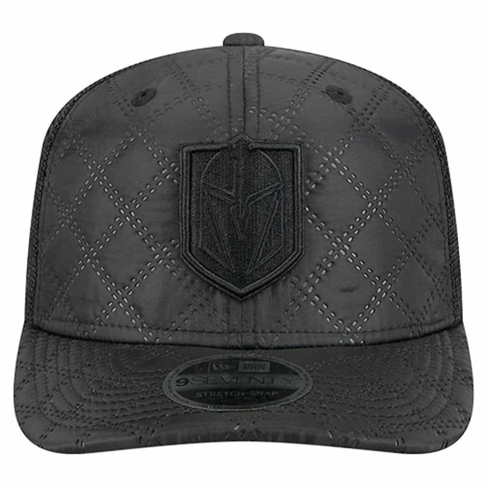 Vegas Golden Knights New Era Quilted Nylon 9SEVENTY Adjustable Trucker Hat - Black - NHL