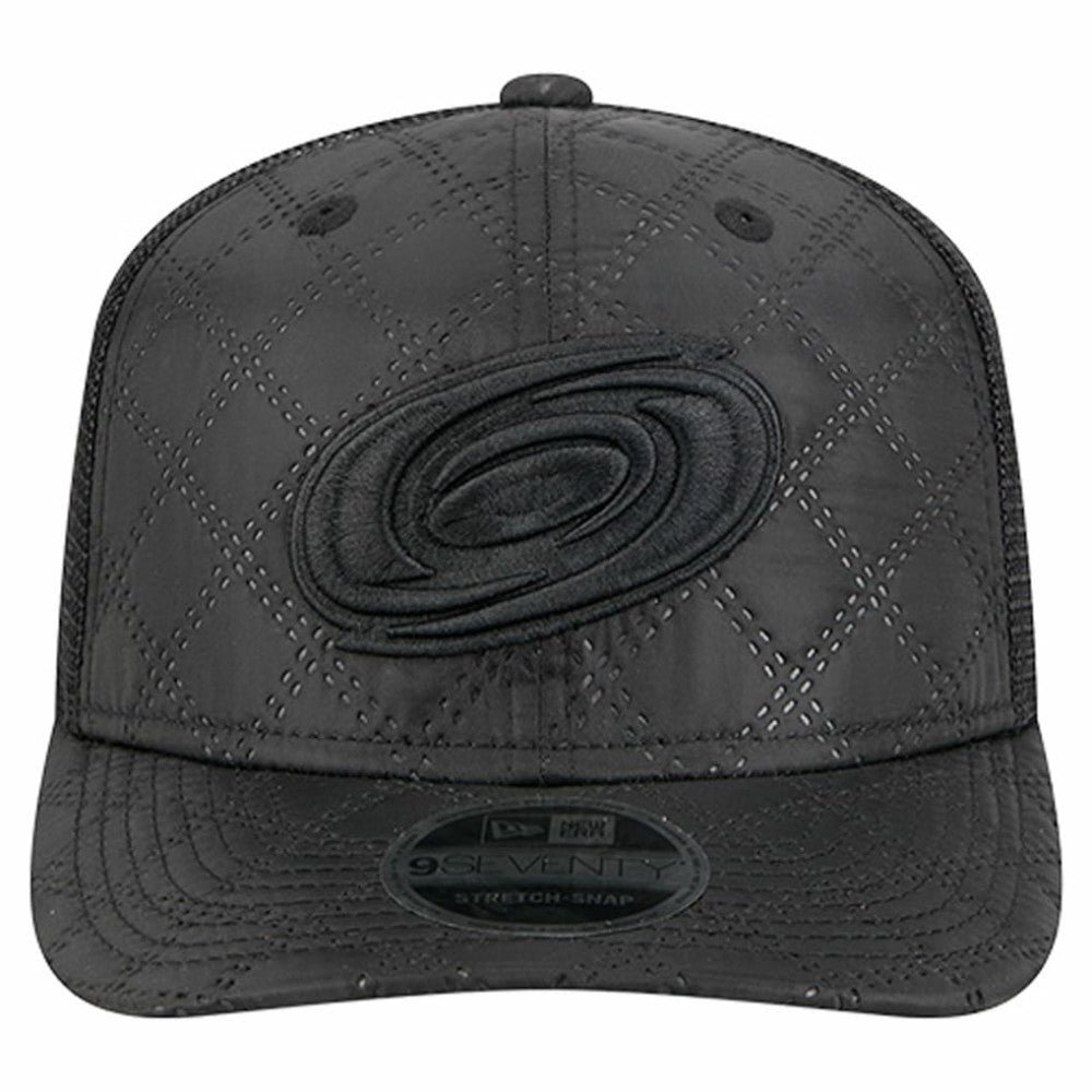 Carolina Hurricanes New Era Quilted Nylon 9SEVENTY Adjustable Trucker Hat - Black - NHL