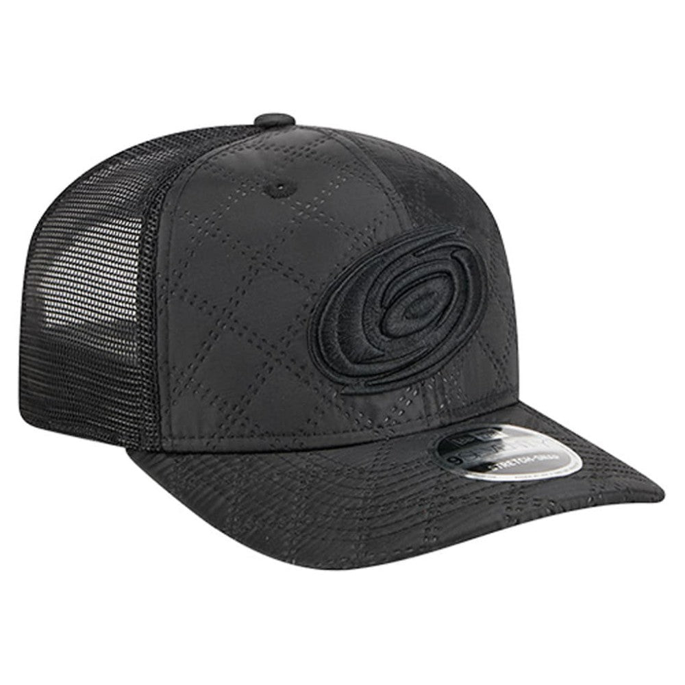 Carolina Hurricanes New Era Quilted Nylon 9SEVENTY Adjustable Trucker Hat - Black - NHL