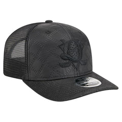 Anaheim Ducks New Era Quilted Nylon 9SEVENTY Adjustable Trucker Hat - Black - NHL