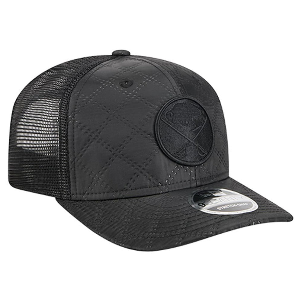 Buffalo Sabres New Era Quilted Nylon 9SEVENTY Adjustable Trucker Hat - Black - NHL