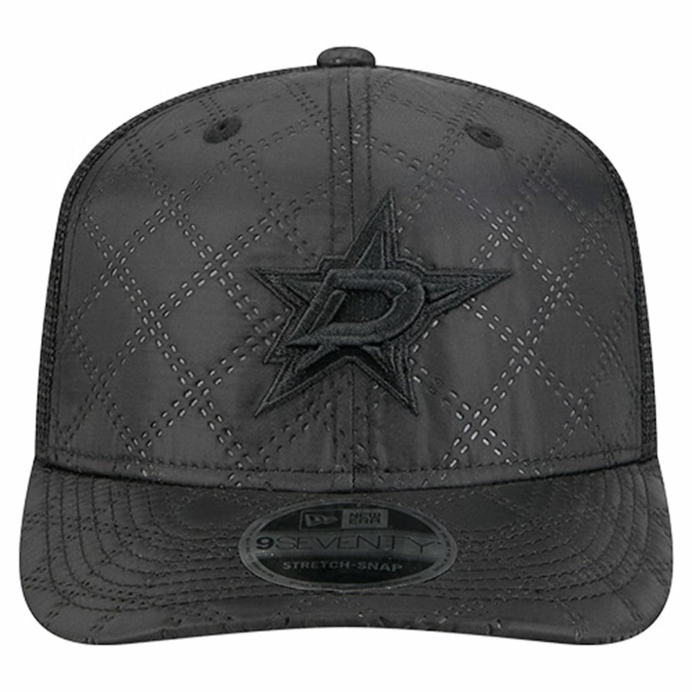 Dallas Stars New Era Quilted Nylon 9SEVENTY Adjustable Trucker Hat - Black - NHL