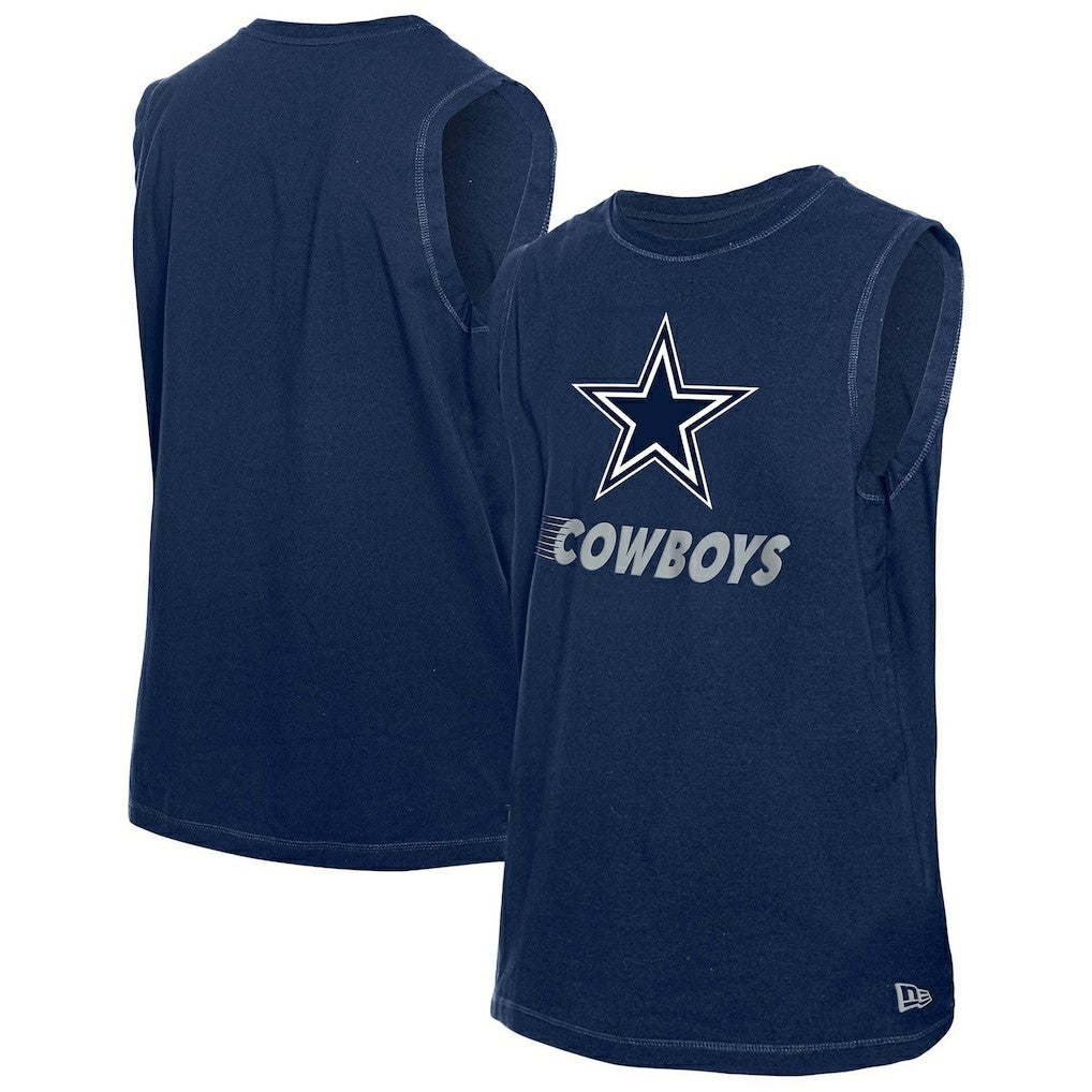 Dallas Cowboys New Era Leisure Collection Muscle Tank Top Navy | NFL
