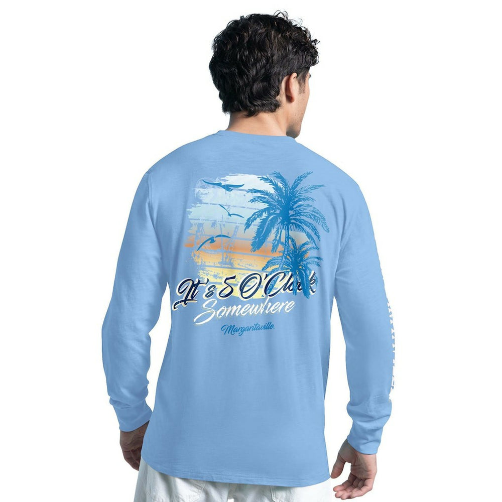 Dallas Cowboys G-III Sports by Carl Banks Margaritaville It's Five O'Clock Somewhere Long Sleeve T-Shirt Light Blue | NFL