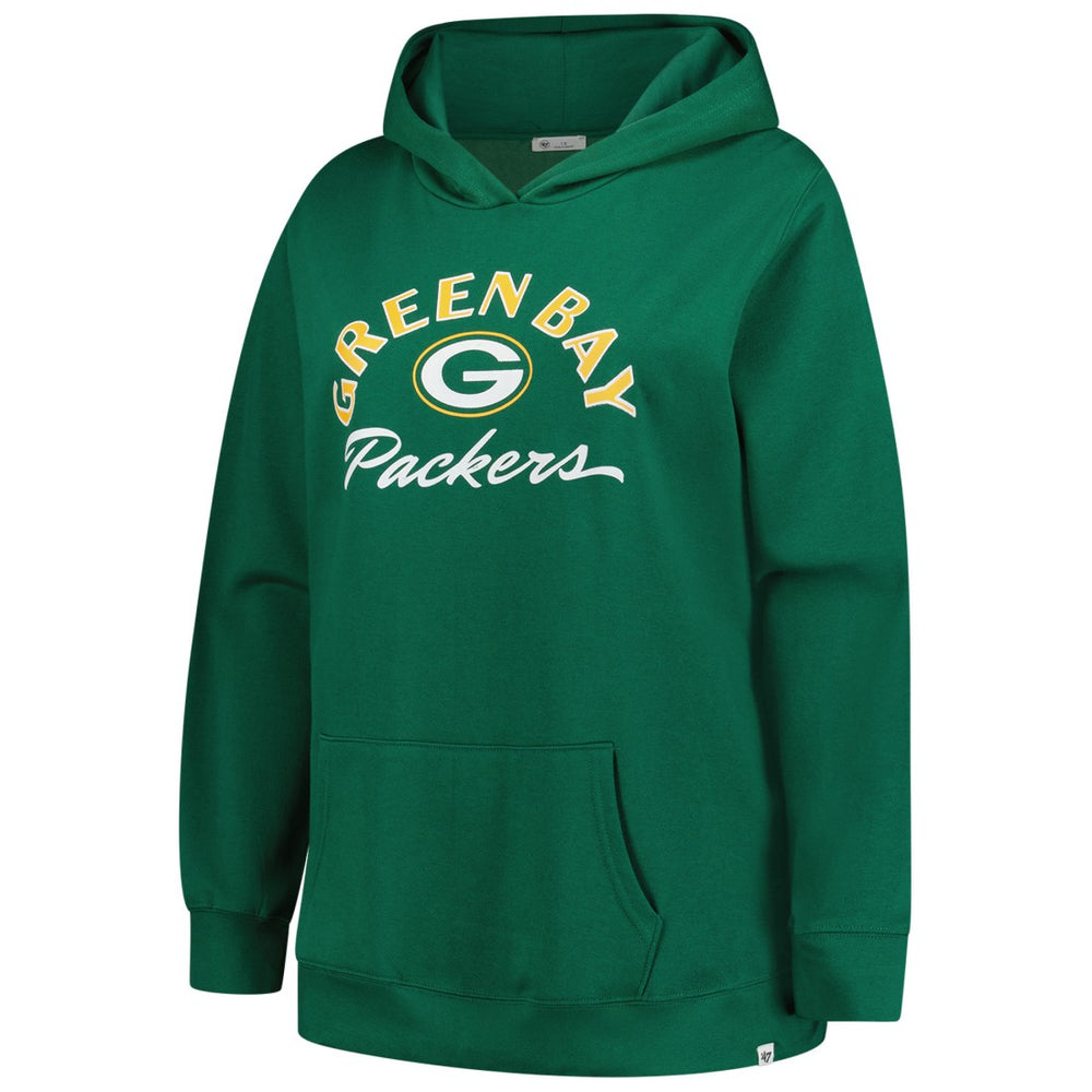 Green Bay Packers '47 Women's Plus Size Whirlwind Naomi Hoodie Green | 47 brand