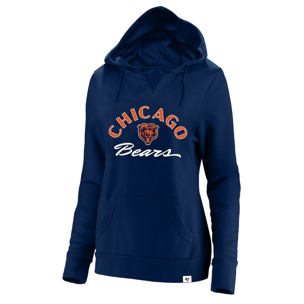 Chicago Bears '47 Women's Plus Size Whirlwind Naomi Hoodie Navy | 47 brand