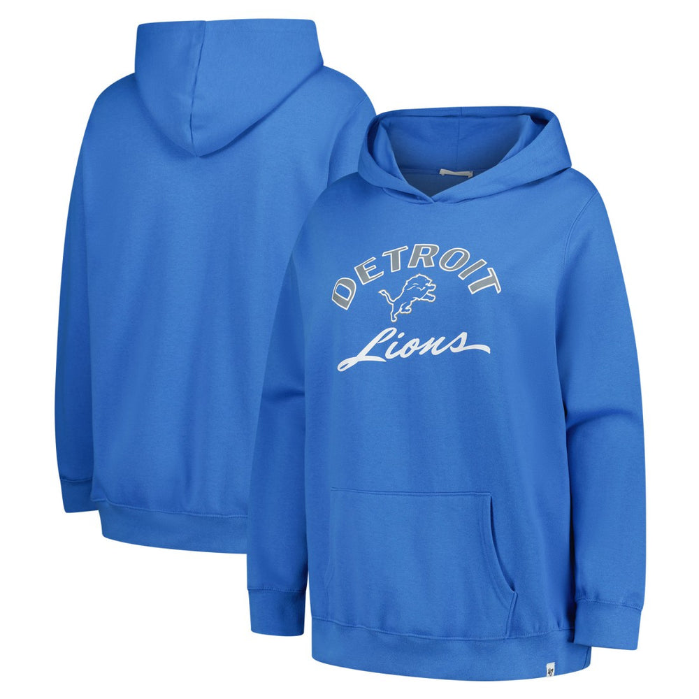 Detroit Lions '47 Women's Plus Size Whirlwind Naomi Hoodie Blue | 47 brand