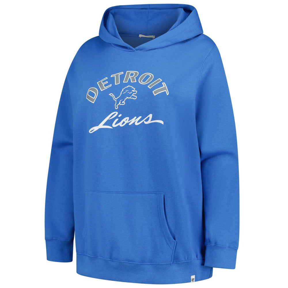 Detroit Lions '47 Women's Plus Size Whirlwind Naomi Hoodie Blue | 47 brand