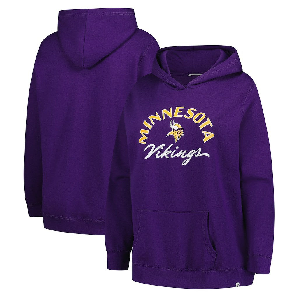 Minnesota Vikings '47 Women's Plus Size Whirlwind Naomi Hoodie Purple | 47 brand