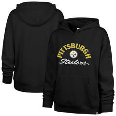 Pittsburgh Steelers '47 Women's Plus Size Whirlwind Naomi Hoodie Black | 47 brand