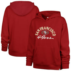 San Francisco 49ers '47 Women's Plus Size Whirlwind Naomi Hoodie Scarlet | 47 brand
