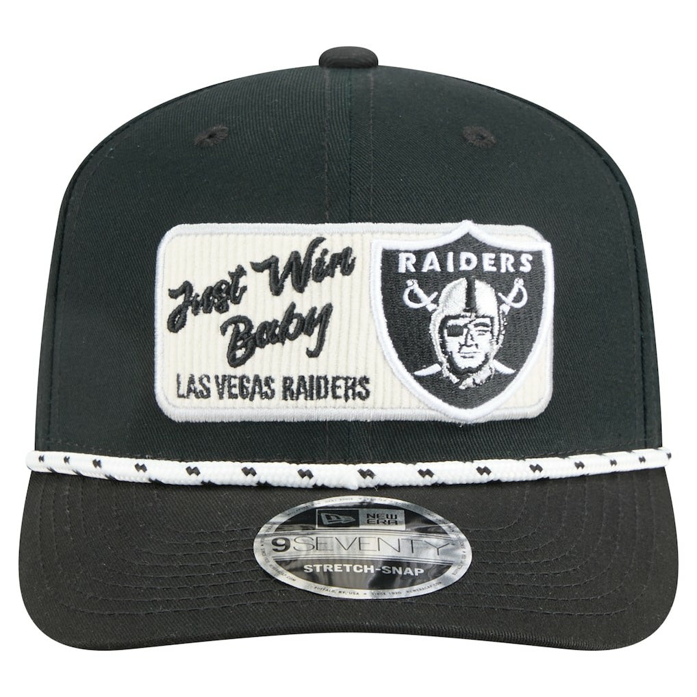 Las Vegas Raiders New Era Chant 9SEVENTY Stretch-Snap Hat Black | NFL