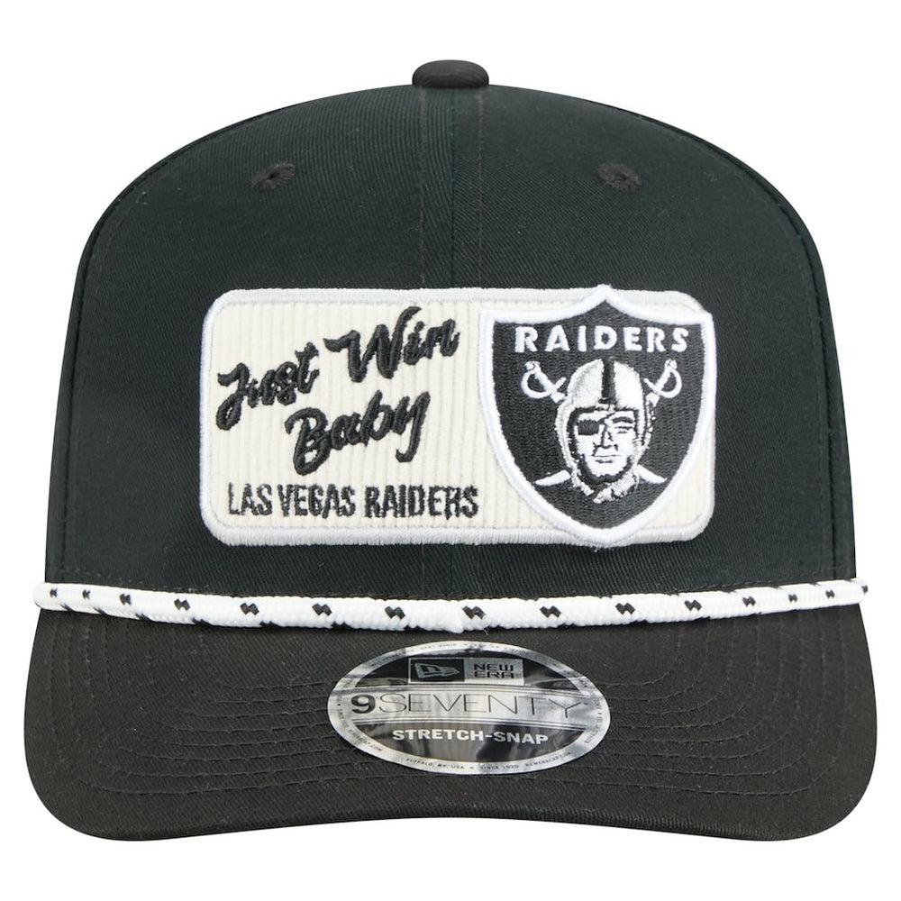 Las Vegas Raiders New Era Chant 9SEVENTY Stretch-Snap Hat Black | NFL