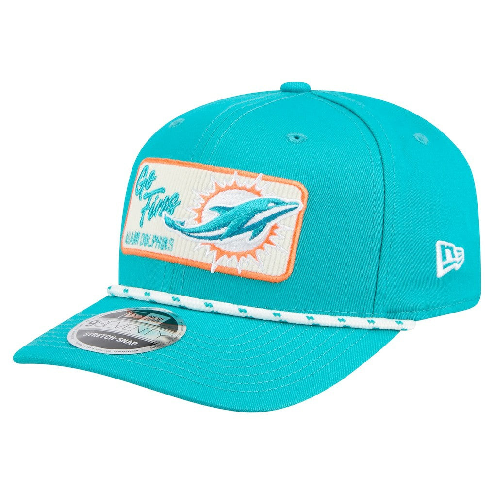 Miami Dolphins New Era Chant 9SEVENTY Stretch-Snap Hat Aqua | NFL