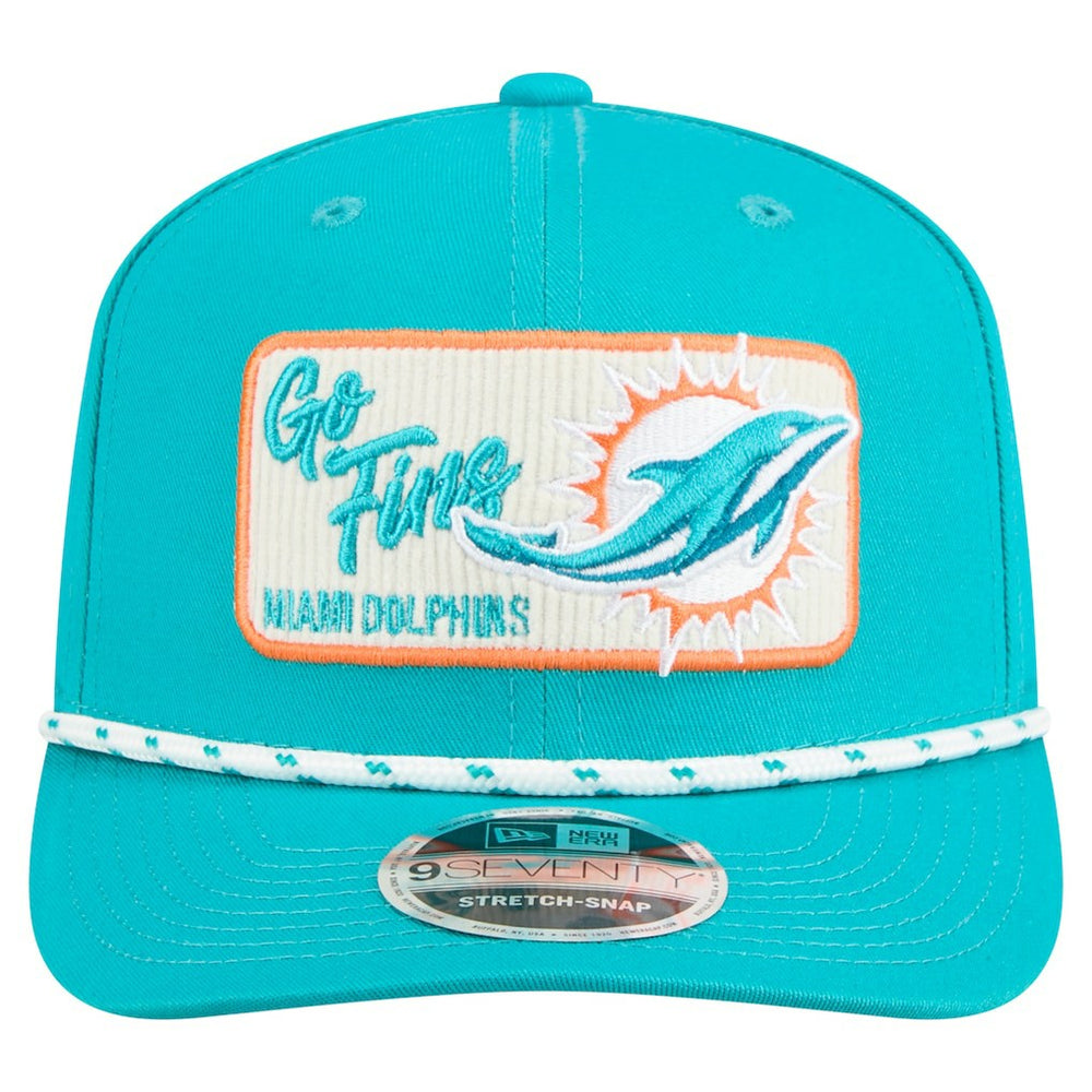 Miami Dolphins New Era Chant 9SEVENTY Stretch-Snap Hat Aqua | NFL