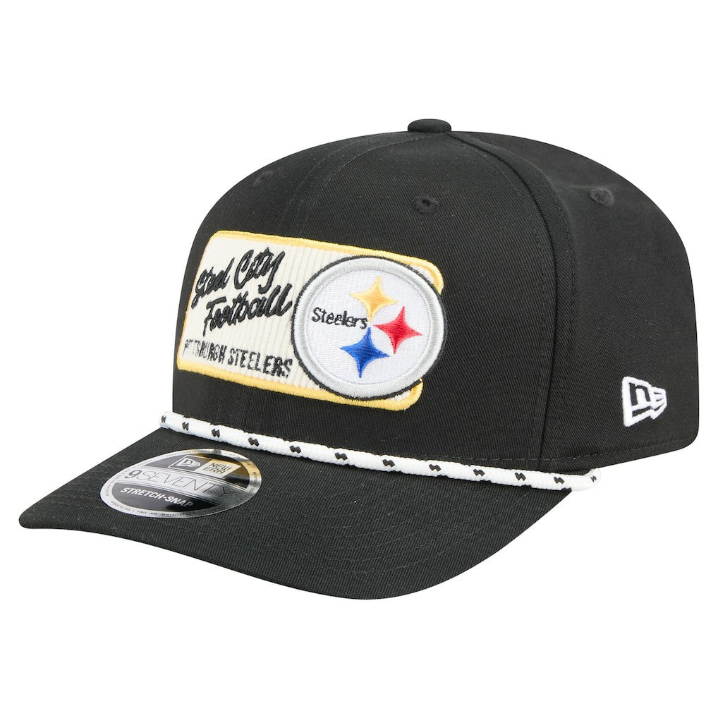 Pittsburgh Steelers New Era Chant 9SEVENTY Stretch-Snap Hat Black | NFL