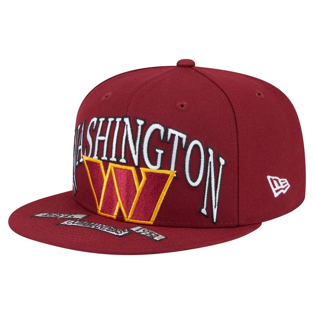 Washington Commanders New Era Oversized 59FIFTY Fitted Hat Burgundy | NFL