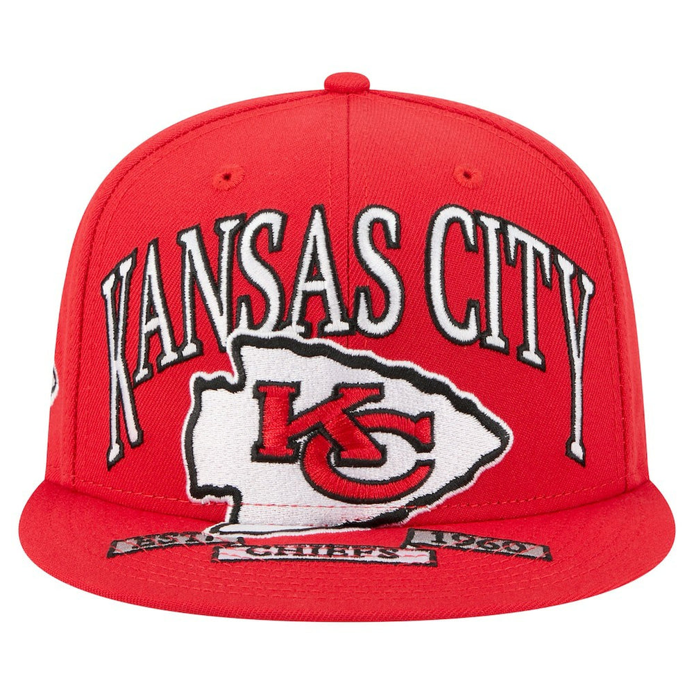 Kansas City Chiefs New Era Oversized 59FIFTY Fitted Hat Red | NFL