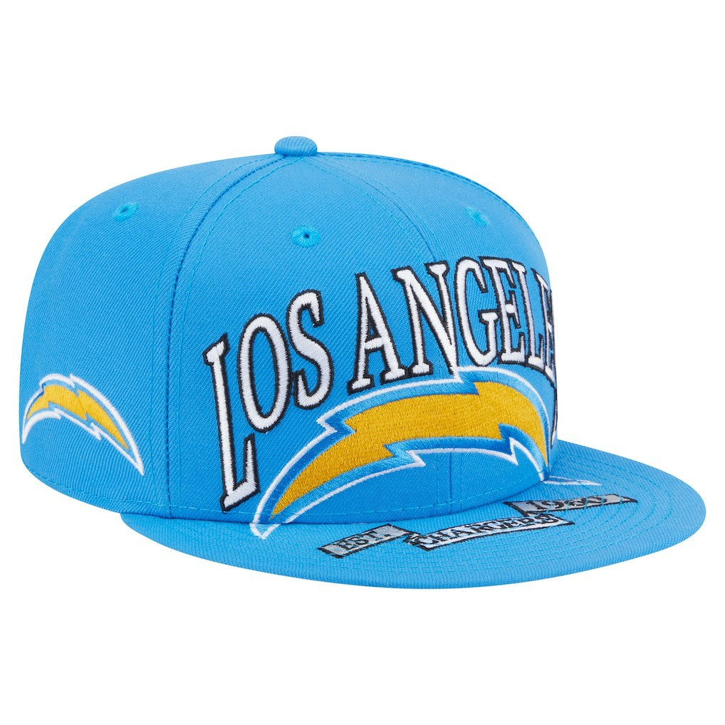 Los Angeles Chargers New Era Oversized 59FIFTY Fitted Hat Powder Blue | NFL