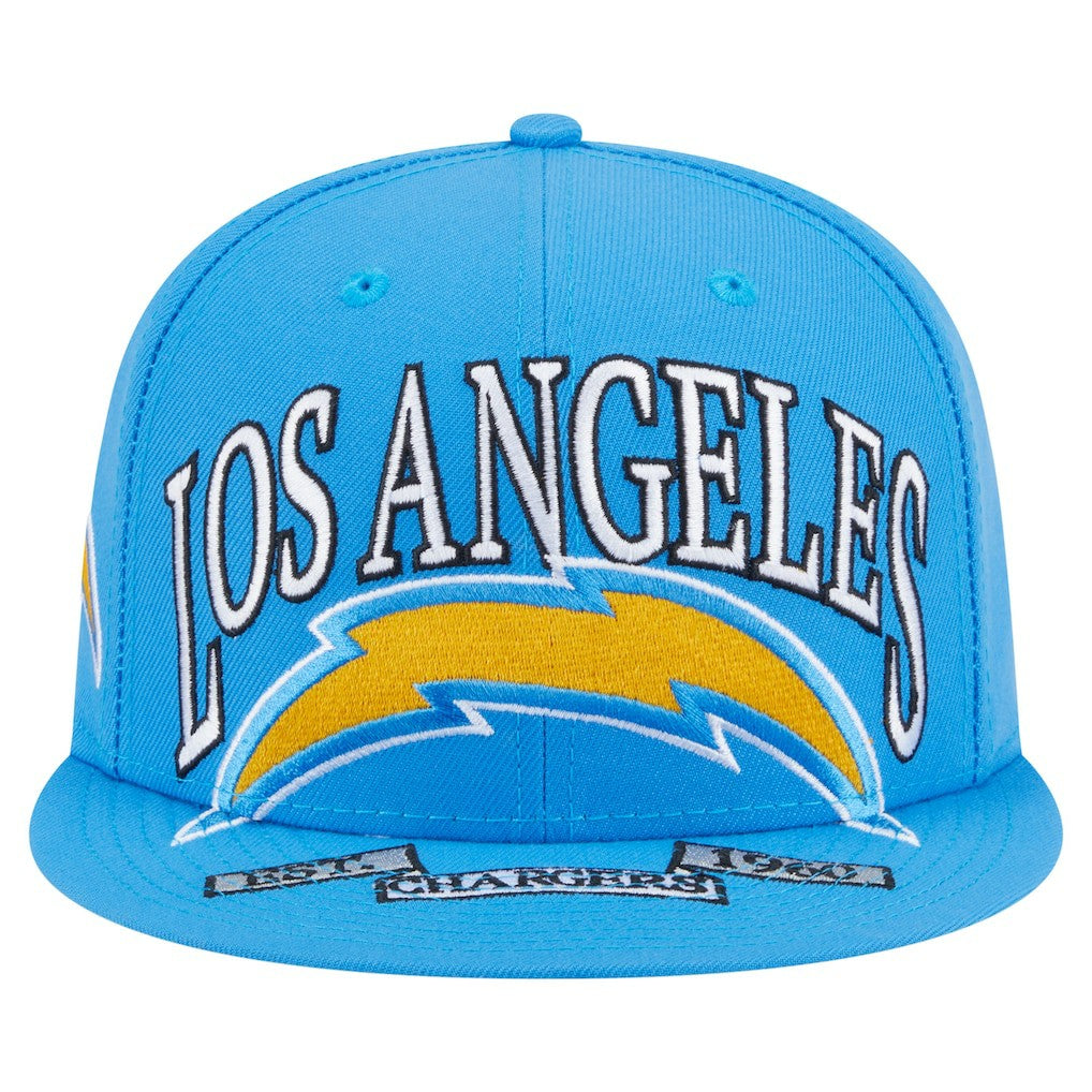 Los Angeles Chargers New Era Oversized 59FIFTY Fitted Hat Powder Blue | NFL