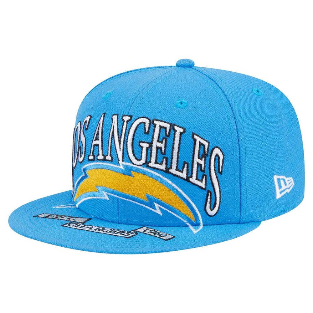 Los Angeles Chargers New Era Oversized 59FIFTY Fitted Hat Powder Blue | NFL