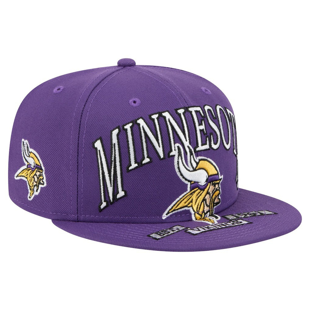 Minnesota Vikings New Era Oversized 59FIFTY Fitted Hat Purple | NFL