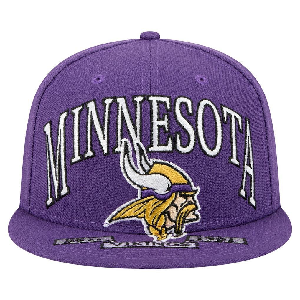 Minnesota Vikings New Era Oversized 59FIFTY Fitted Hat Purple | NFL