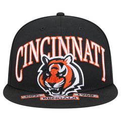 Cincinnati Bengals New Era Head Oversized 59FIFTY Fitted Hat Black | NFL
