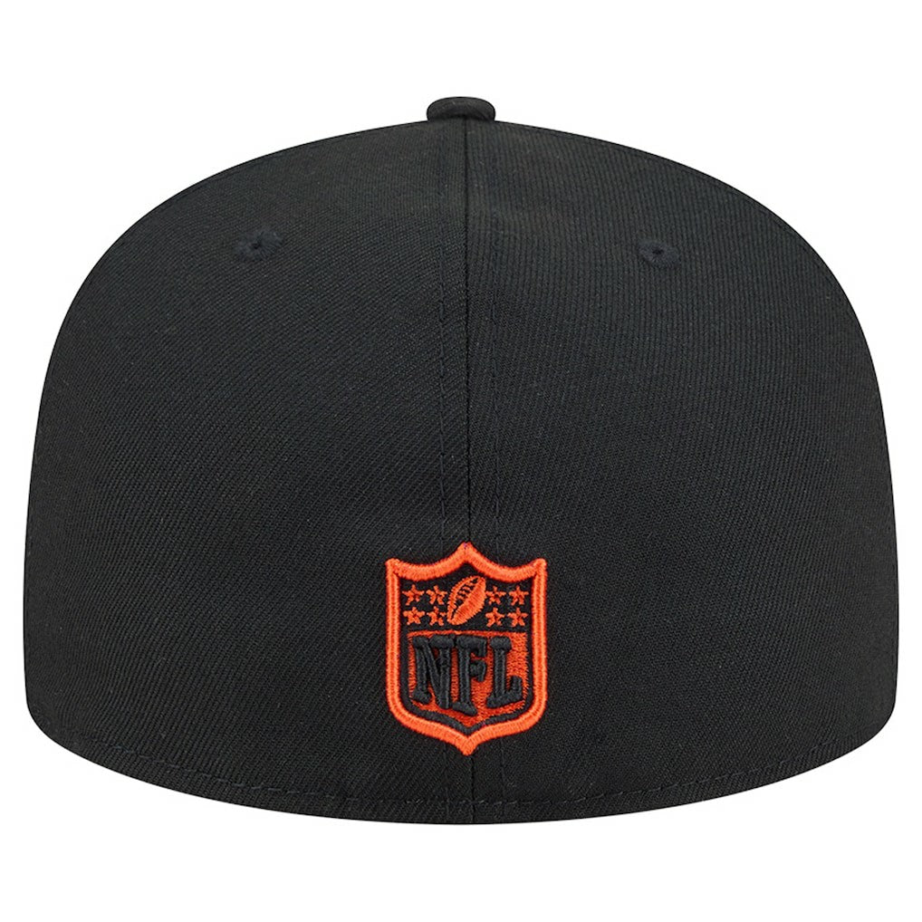 Cincinnati Bengals New Era Head Oversized 59FIFTY Fitted Hat Black | NFL