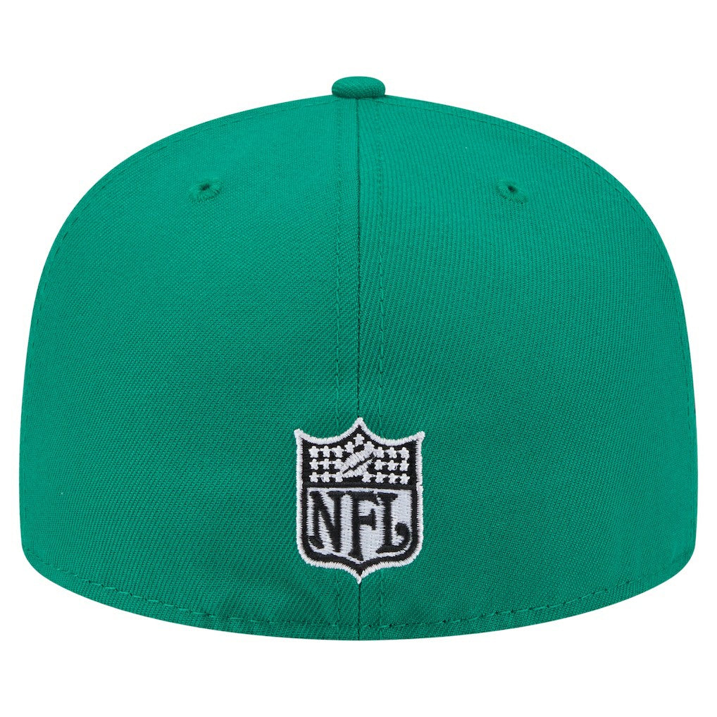 Philadelphia Eagles New Era Throwback Oversized 59FIFTY Fitted Hat Kelly Green | NFL