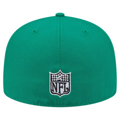 Philadelphia Eagles New Era Throwback Oversized 59FIFTY Fitted Hat Kelly Green | NFL
