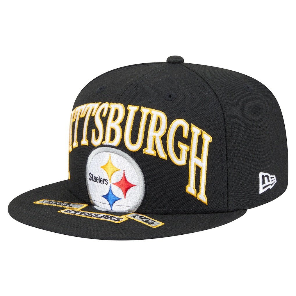 Pittsburgh Steelers New Era Oversized 59FIFTY Fitted Hat Black | NFL