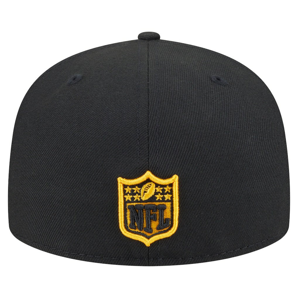 Pittsburgh Steelers New Era Oversized 59FIFTY Fitted Hat Black | NFL