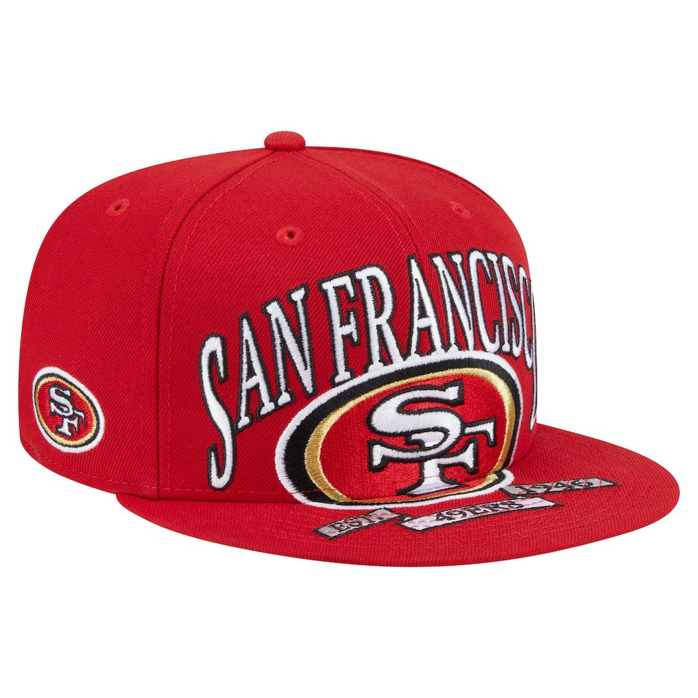 San Francisco 49ers New Era Oversized 59FIFTY Fitted Hat Scarlet | NFL
