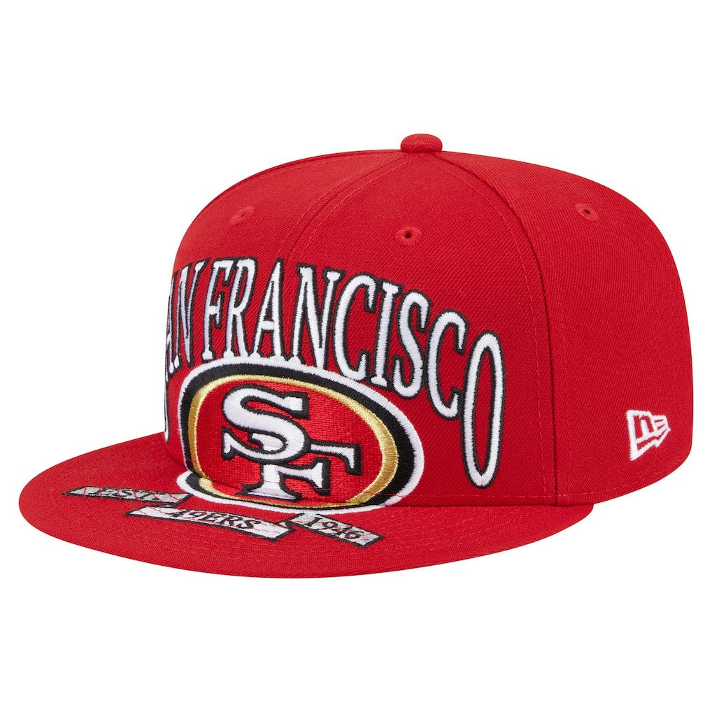 San Francisco 49ers New Era Oversized 59FIFTY Fitted Hat Scarlet | NFL