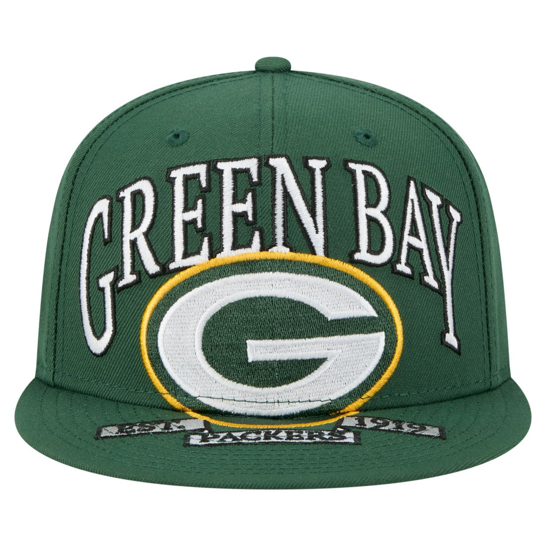 Green Bay Packers New Era Oversized 59FIFTY Fitted Hat Green | NFL