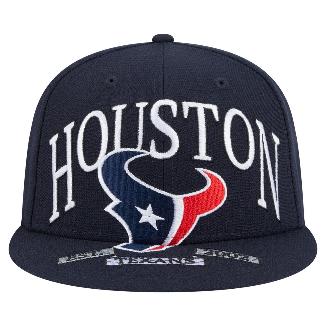 Houston Texans New Era Oversized 59FIFTY Fitted Hat Navy | NFL