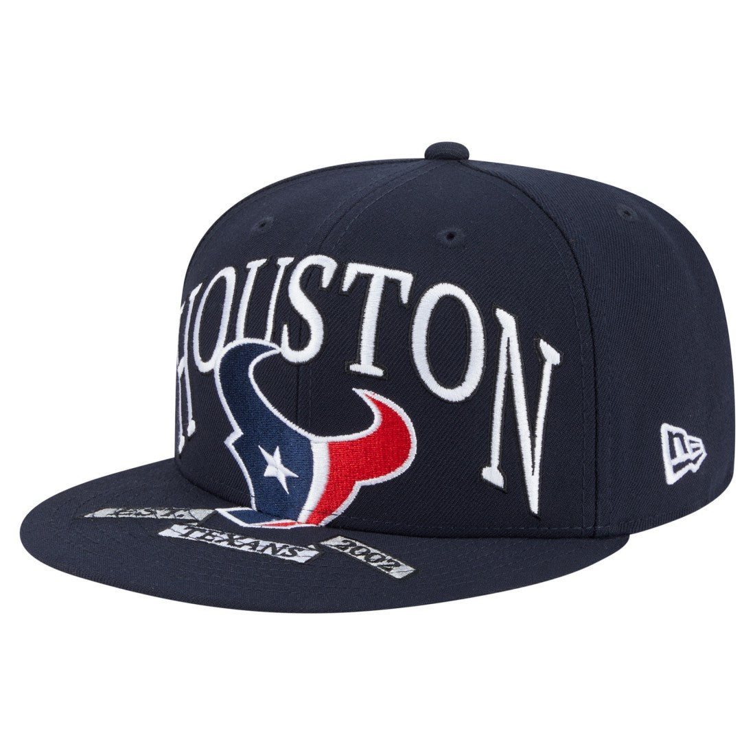 Houston Texans New Era Oversized 59FIFTY Fitted Hat Navy | NFL