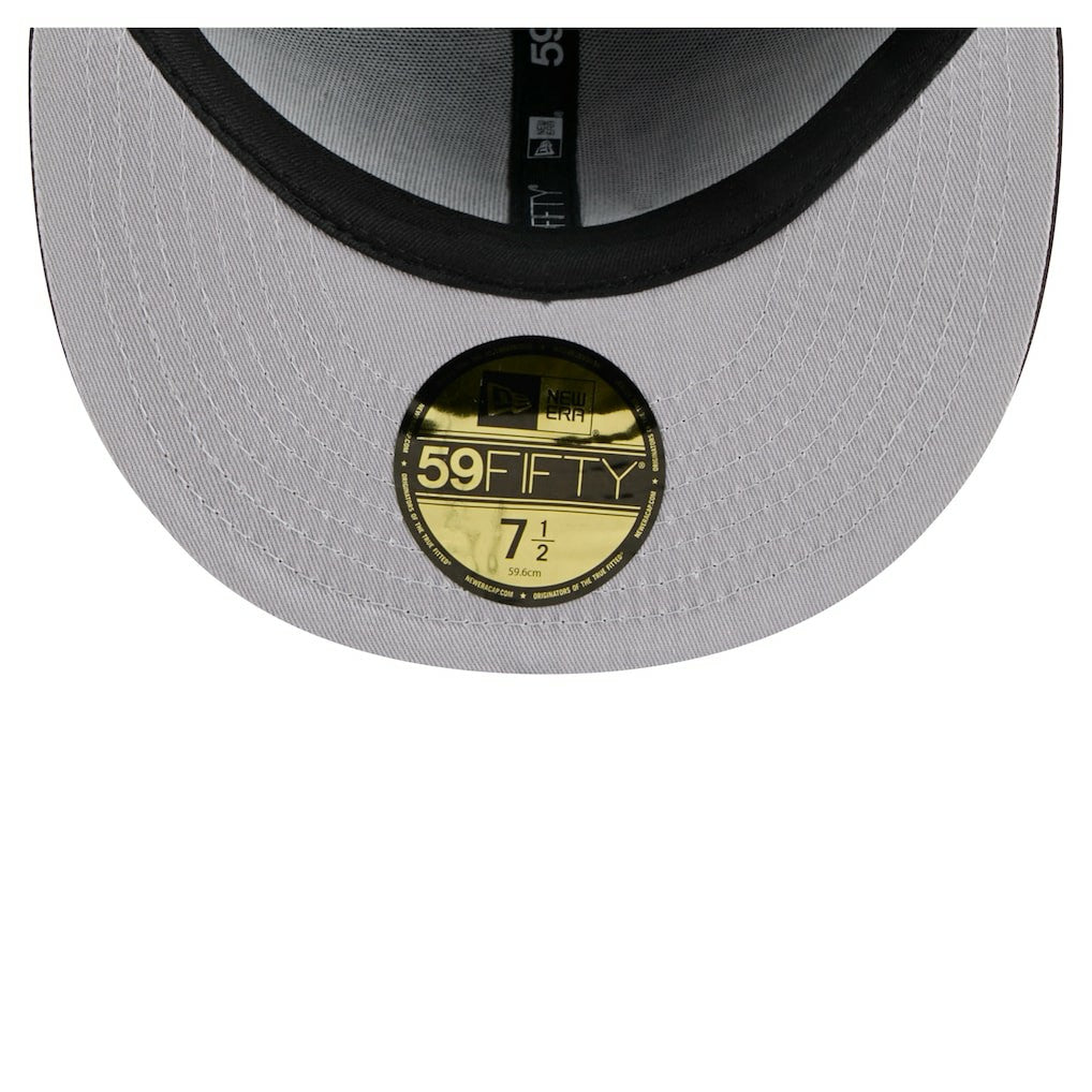 Cleveland Browns New Era Throwback Oversized 59FIFTY Fitted Hat Brown | NFL