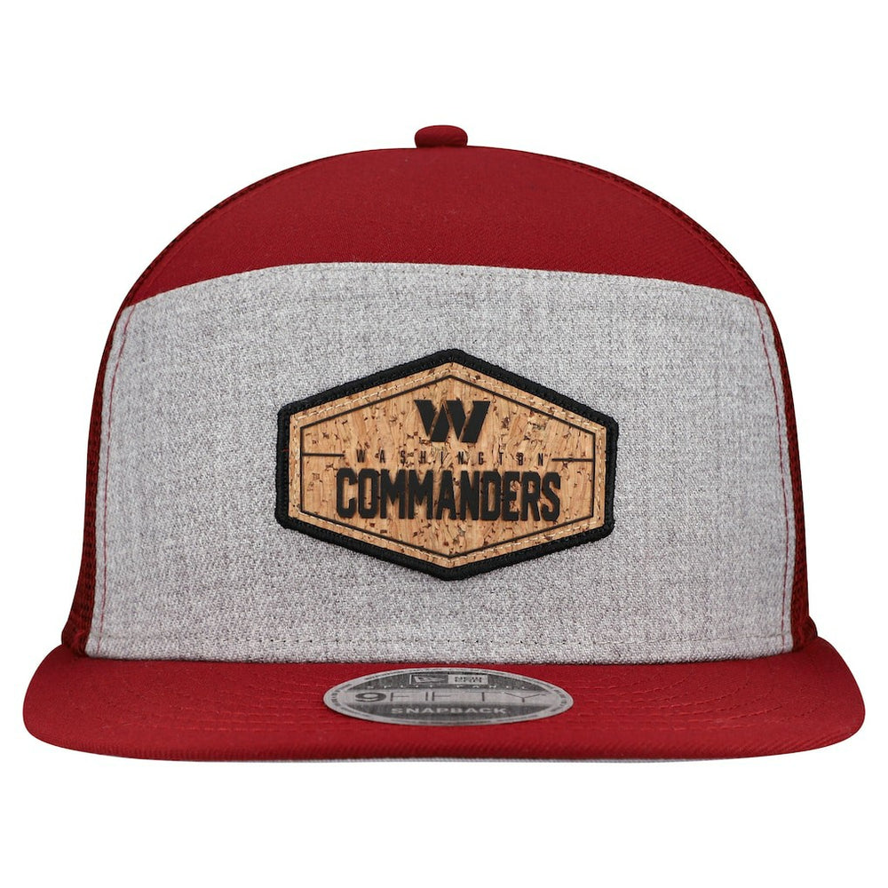 Washington Commanders New Era Cork Split Panel 9FIFTY Trucker Snapback Hat Gray/Burgundy | NFL