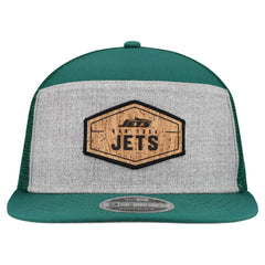 New York Jets New Era Cork Split Panel 9FIFTY Trucker Snapback Hat Gray/Green | NFL