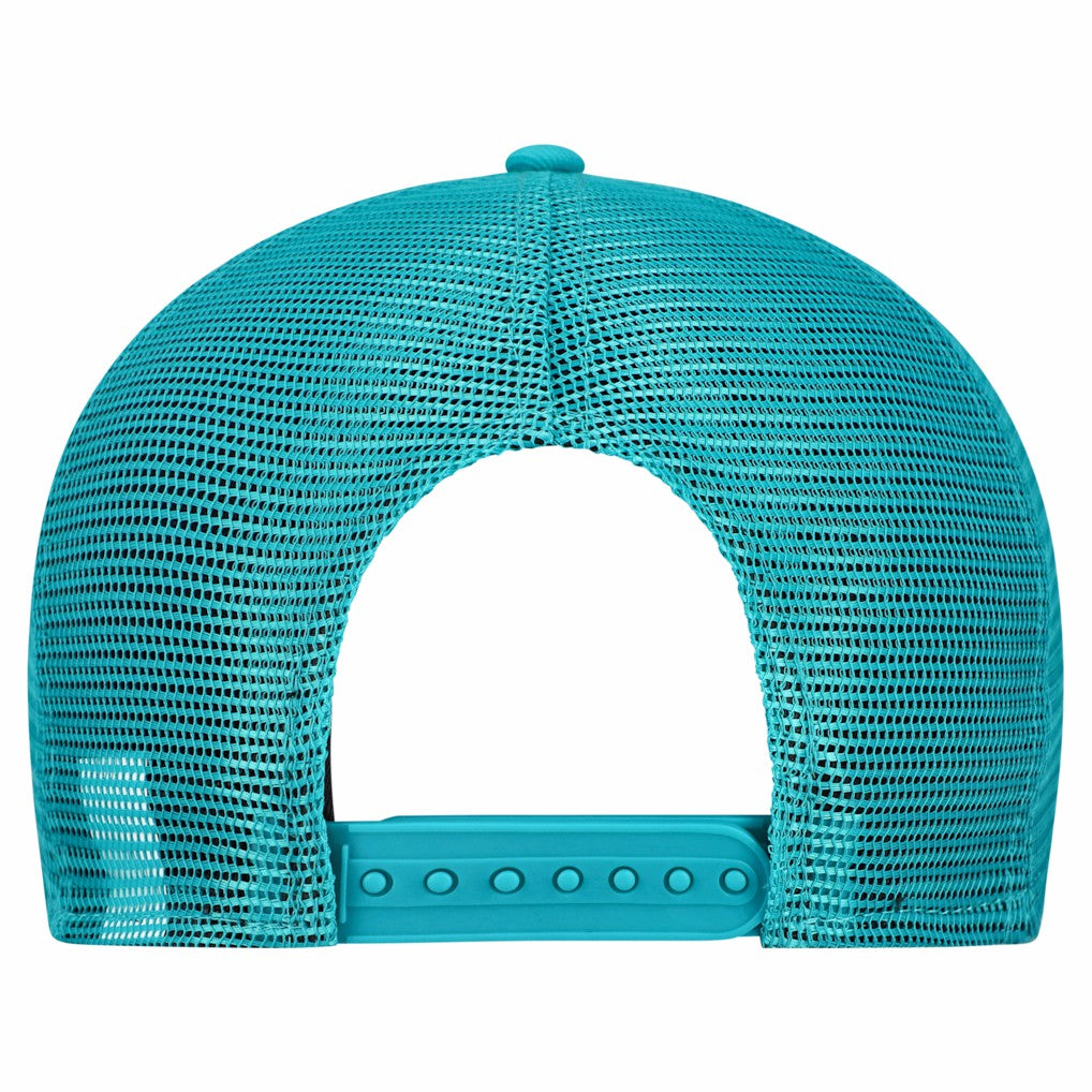 Miami Dolphins New Era Cork Split Panel 9FIFTY Trucker Snapback Hat Gray/Aqua | NFL