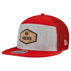 San Francisco 49ers New Era Cork Split Panel 9FIFTY Trucker Snapback Hat Gray/Scarlet | NFL