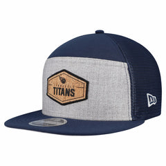 Tennessee Titans New Era Cork Split Panel 9FIFTY Trucker Snapback Hat Gray/Navy | NFL