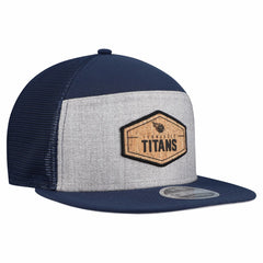 Tennessee Titans New Era Cork Split Panel 9FIFTY Trucker Snapback Hat Gray/Navy | NFL