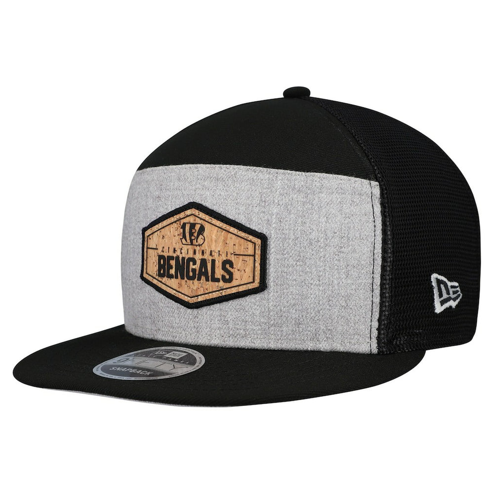 Cincinnati Bengals New Era Cork Split Panel 9FIFTY Trucker Snapback Hat Gray/Black | NFL