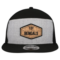 Cincinnati Bengals New Era Cork Split Panel 9FIFTY Trucker Snapback Hat Gray/Black | NFL