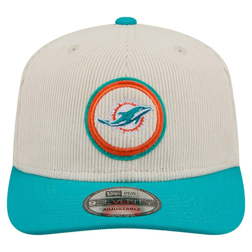 Miami Dolphins New Era Loyal Corduroy 9SEVENTY Adjustable Hat Stone | NFL