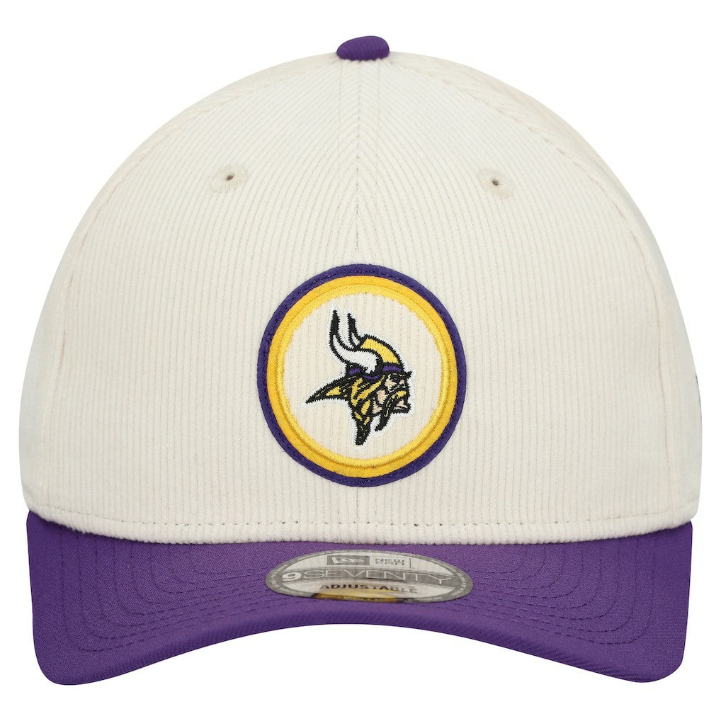 Minnesota Vikings New Era Loyal Corduroy 9SEVENTY Adjustable Hat Stone | NFL