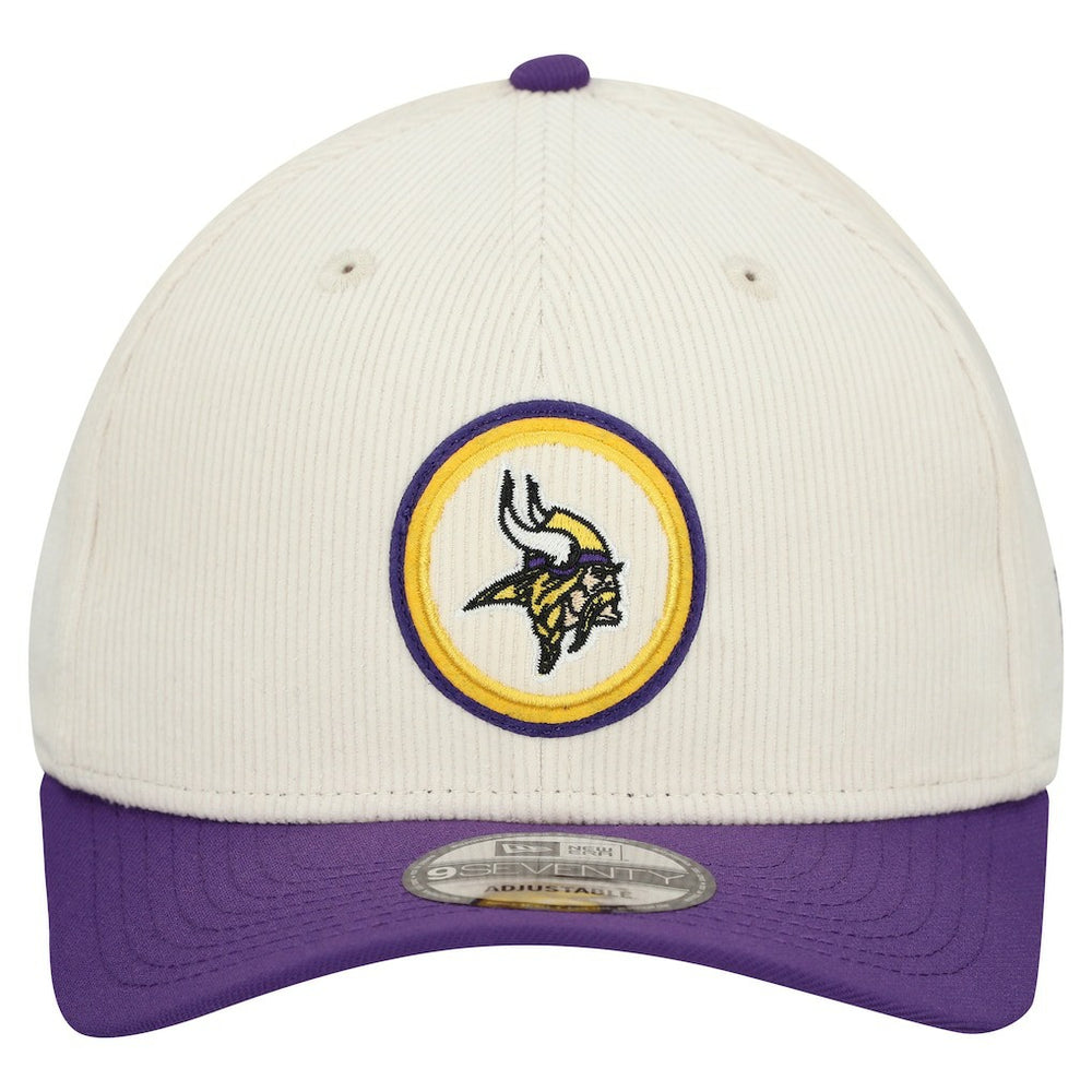 Minnesota Vikings New Era Loyal Corduroy 9SEVENTY Adjustable Hat Stone | NFL